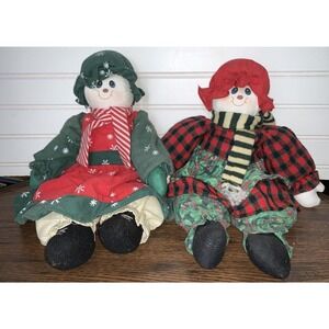 Creative Design Ltd. plush Shelf‎ Sitting Snowman/woman pair Country Christmas